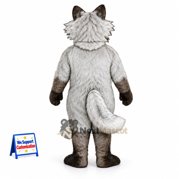 Wolf Mascot Costume - Gray for Celebrations