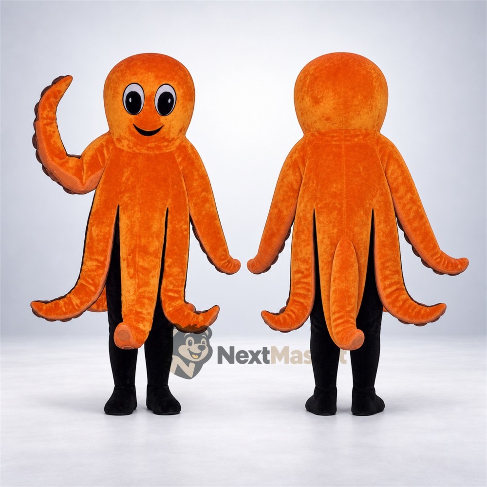 Octopus Mascot Costume - Orange Octopus Mascot Costume - Orange