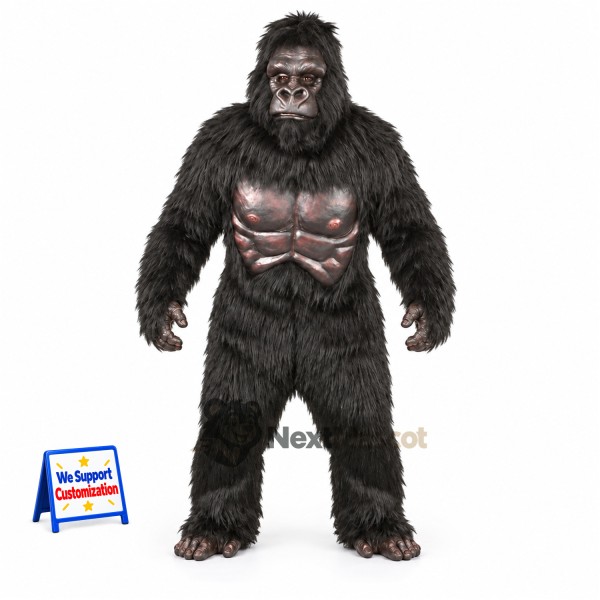 Gorilla Mascot Costume - Black for Family Events