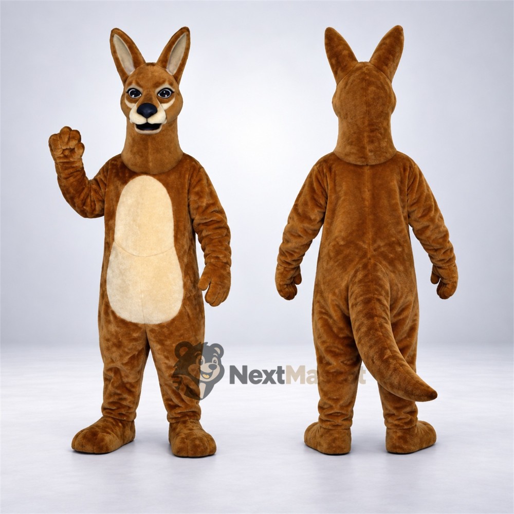 Kangaroo Mascot Costume - Brown for School Events Kangaroo Mascot Costume - Brown for School Events