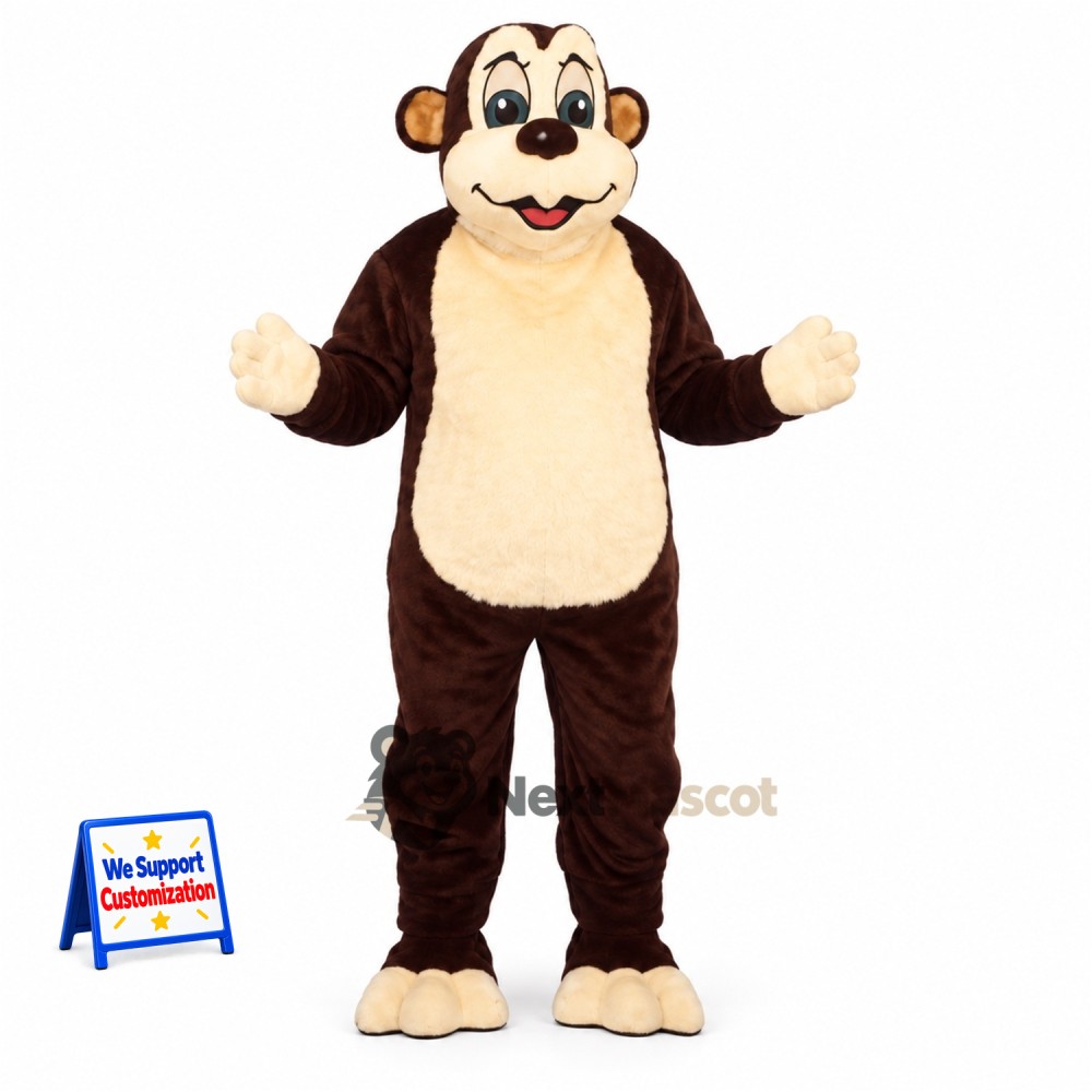 Monkey Mascot Costume - Brown for School Spirit Monkey Mascot Costume - Brown for School Spirit