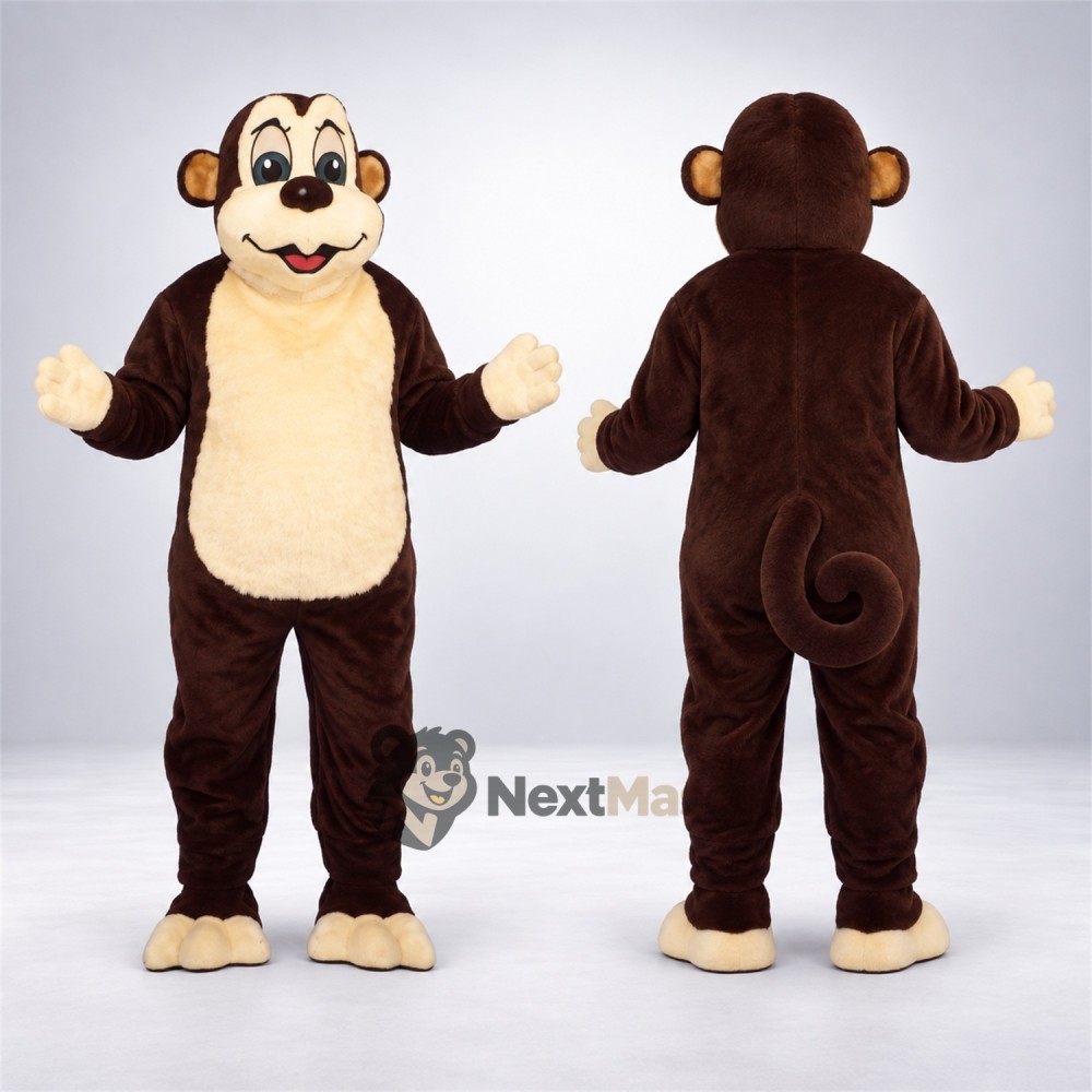 Monkey Mascot Costume - Brown for School Spirit Monkey Mascot Costume - Brown for School Spirit