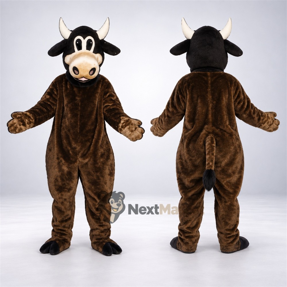 Bull Mascot Costume - Brown for Pep Rallies