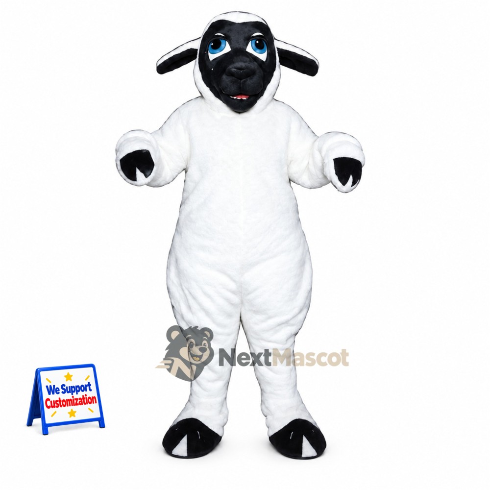 Sheep Mascot Costume - White Sheep Mascot Costume - White