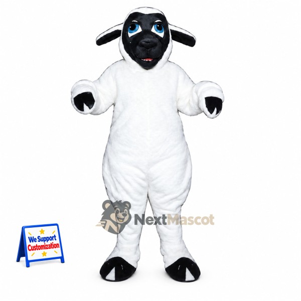 Sheep Mascot Costume - White