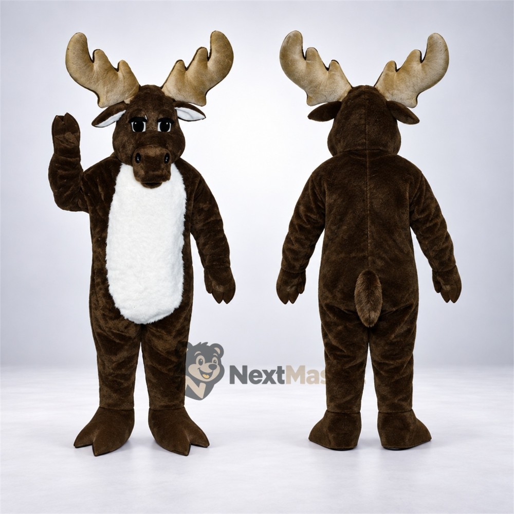 Moose Mascot Costume - Brown for Promotions