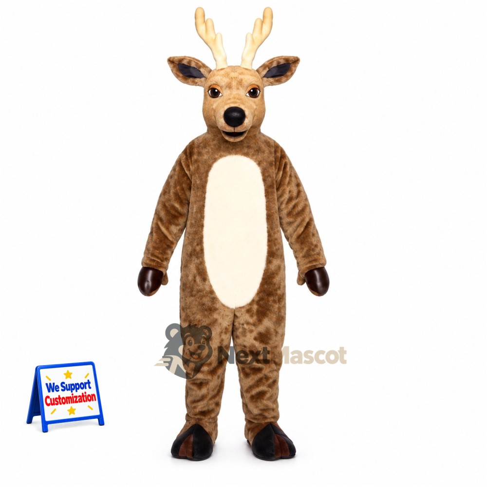 Deer Mascot Costume - Brown for Carnivals Deer Mascot Costume - Brown for Carnivals