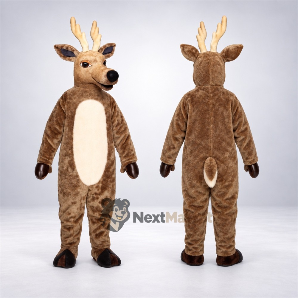 Deer Mascot Costume - Brown for Carnivals Deer Mascot Costume - Brown for Carnivals