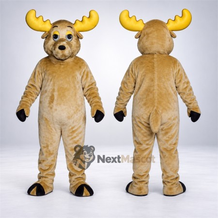 Moose Mascot Costume - Brown for Grand Openings Moose Mascot Costume - Brown for Grand Openings