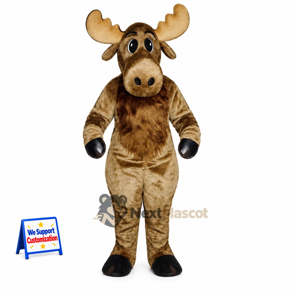 Moose Mascot Costume - Brown for Photo Events Moose Mascot Costume - Brown for Photo Events