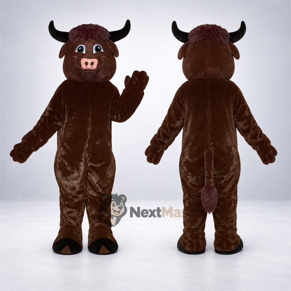 Bull Mascot Costume - Brown for Carnivals Bull Mascot Costume - Brown for Carnivals