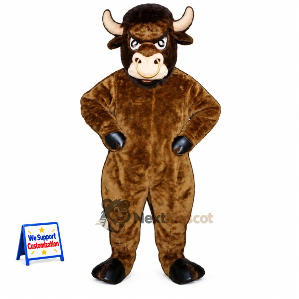 Bull Mascot Costume - Brown for Family Events