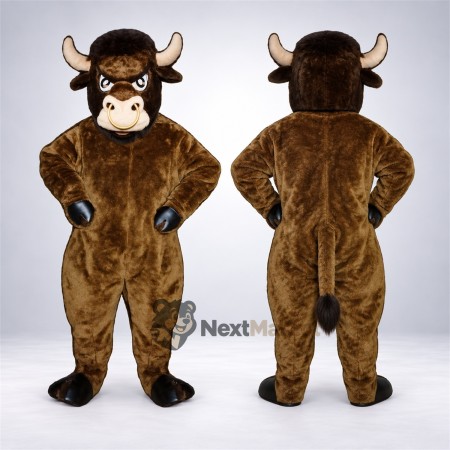 Bull Mascot Costume - Brown for Family Events Bull Mascot Costume - Brown for Family Events