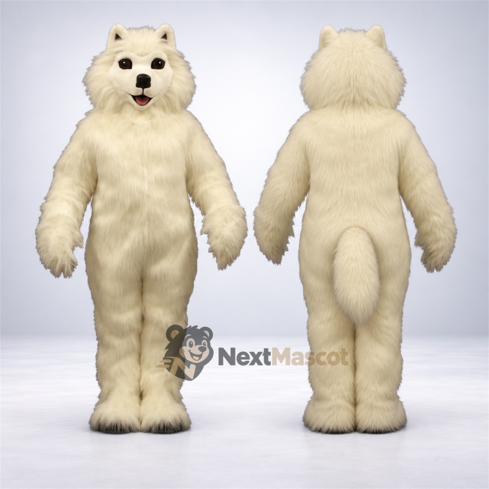Dog Mascot Costume - White Dog Mascot Costume - White