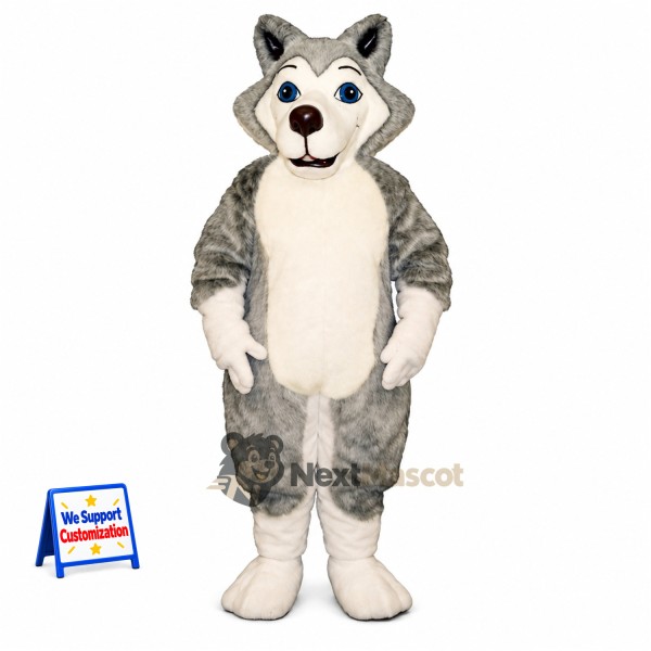 Wolf Mascot Costume - Gray for Fan Events