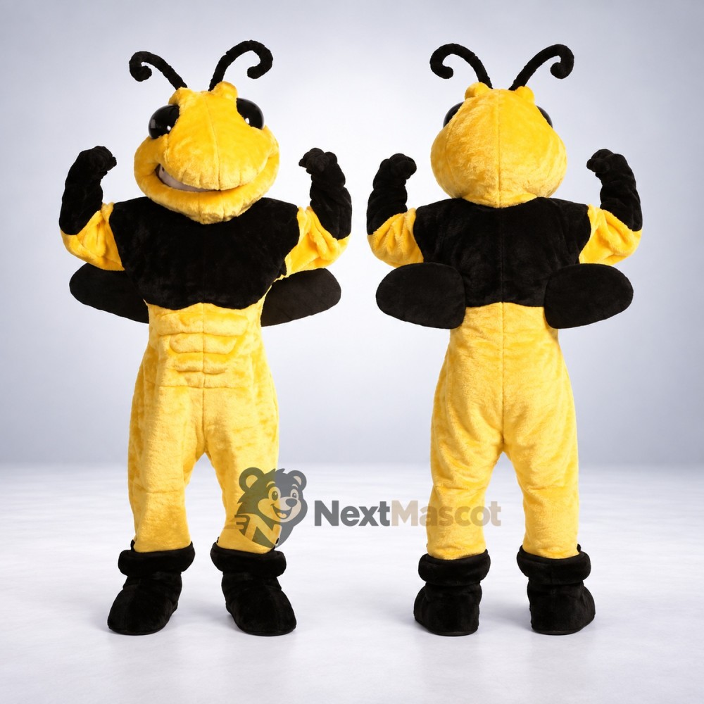Bee Mascot Costume - Muscular for Nature Events Bee Mascot Costume - Muscular for Nature Events