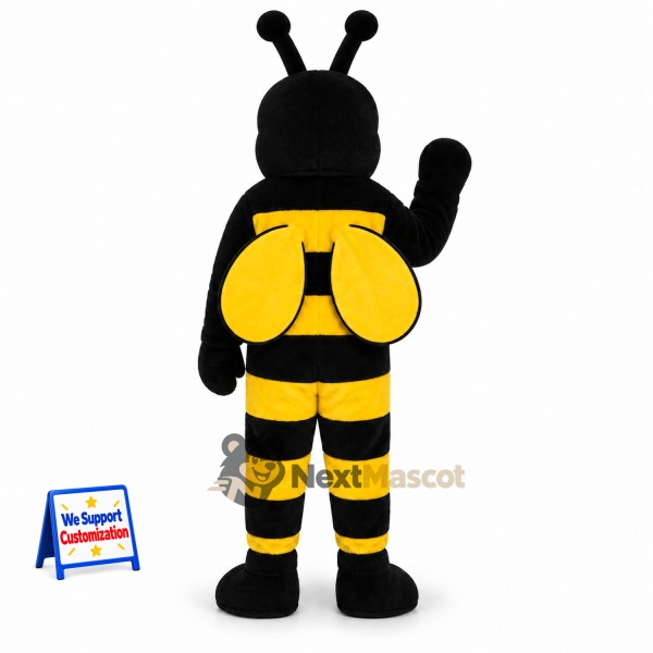 Bee Mascot Costume - Yellow, Striped Legs and Yellow Wings Bee Mascot Costume - Yellow, Striped Legs and Yellow Wings