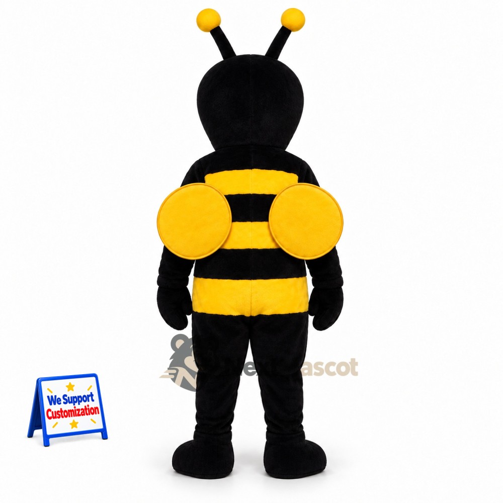 Bee Mascot Costume - Yellow, Black Legs and Yellow Wings Bee Mascot Costume - Yellow, Black Legs and Yellow Wings