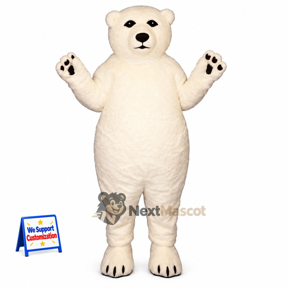 Bear Mascot Costume - White for Team Events Bear Mascot Costume - White for Team Events