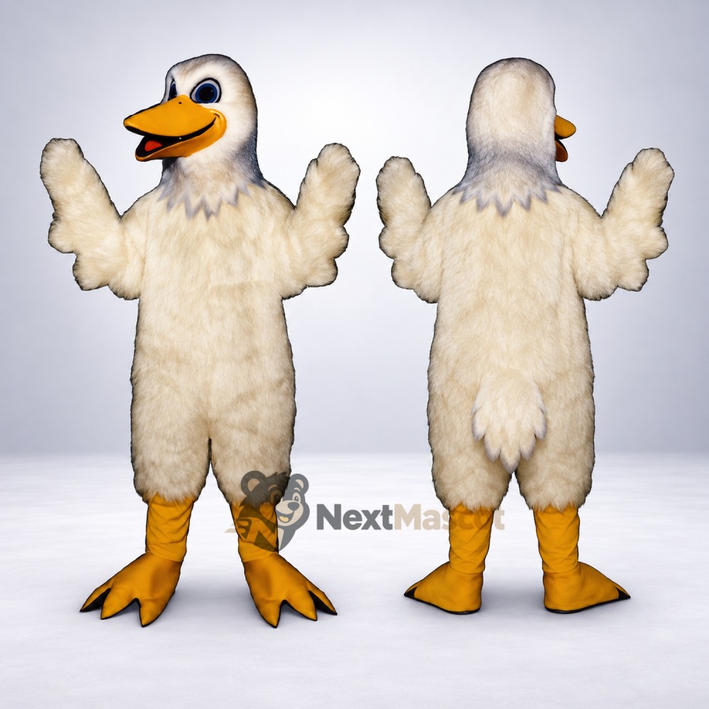 Duck Mascot Costume - White, Orange Bill Duck Mascot Costume - White, Orange Bill