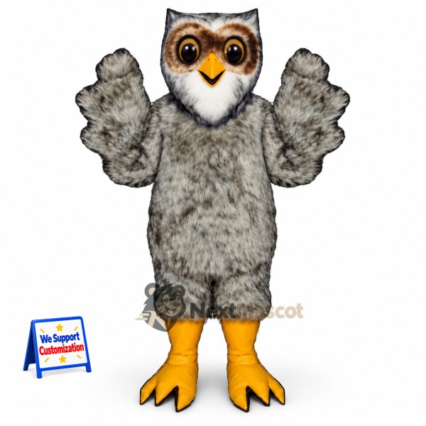 Owl Mascot Costume - Gray for Community Events