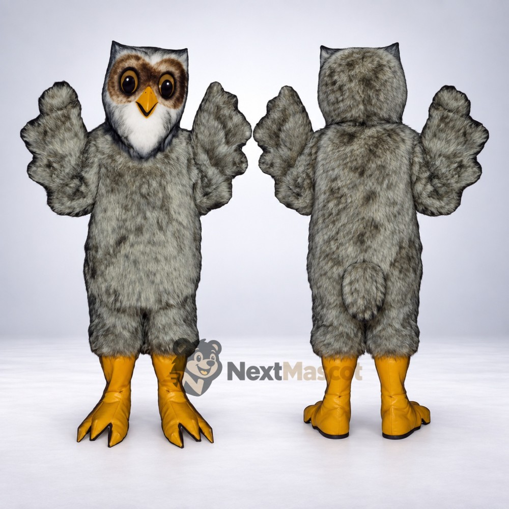 Owl Mascot Costume - Gray for Community Events Owl Mascot Costume - Gray for Community Events
