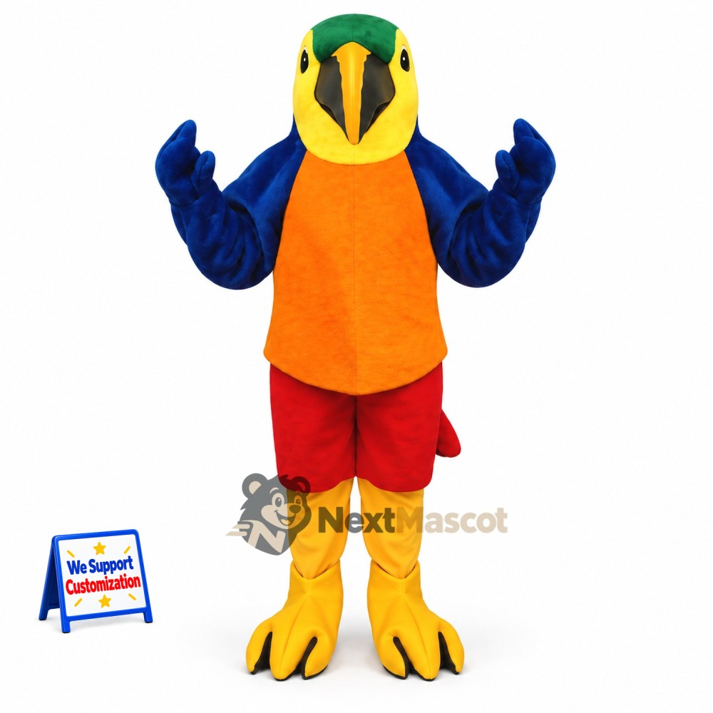 Parrot Mascot Costume - Blue and Yellow for Community Events Parrot Mascot Costume - Blue and Yellow for Community Events