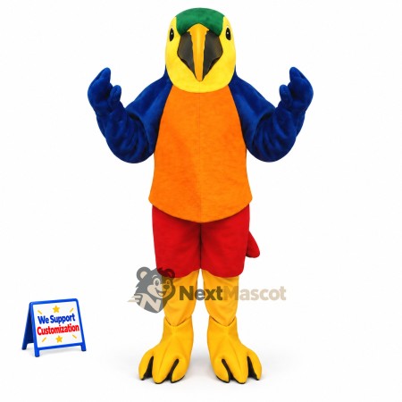 Parrot Mascot Costume - Blue and Yellow for Community Events Parrot Mascot Costume - Blue and Yellow for Community Events