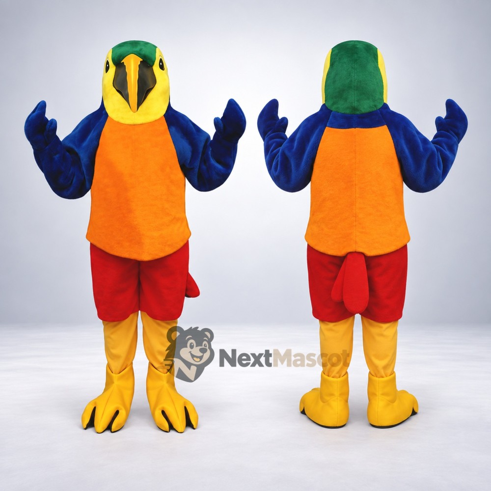 Parrot Mascot Costume - Blue and Yellow for Community Events Parrot Mascot Costume - Blue and Yellow for Community Events