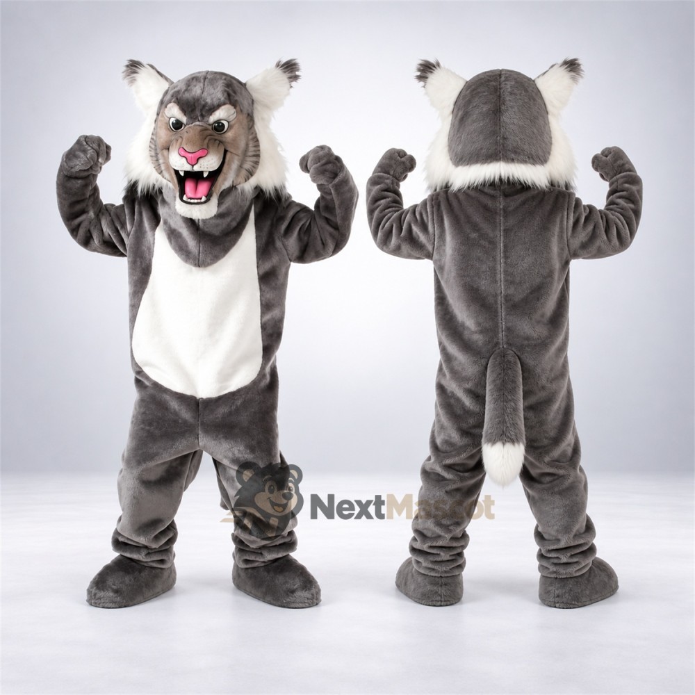 Cougar Mascot Costume - Gray Cougar Mascot Costume - Gray