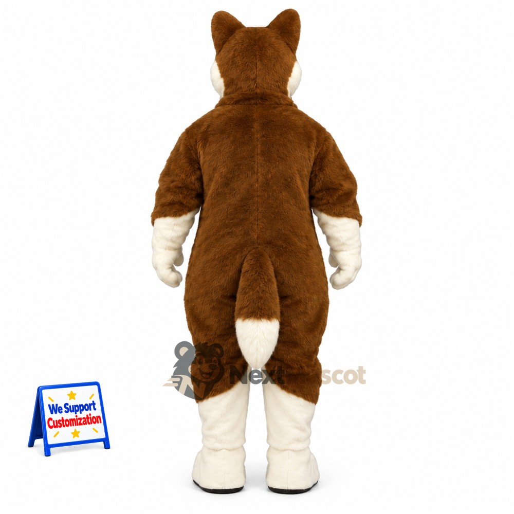 Husky Mascot Costume - Brown Husky Mascot Costume - Brown