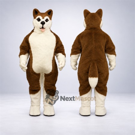 Husky Mascot Costume - Brown Husky Mascot Costume - Brown