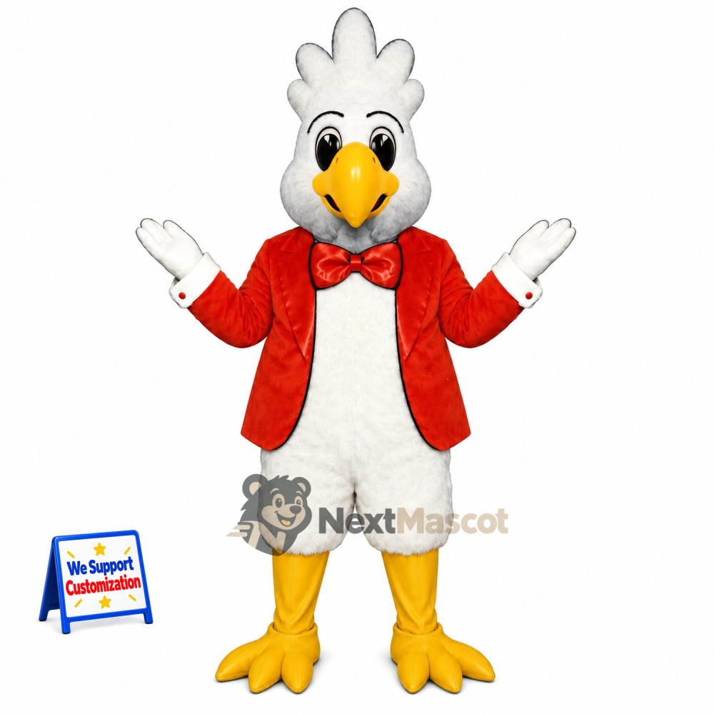 Chicken Mascot Costume - Red Jacket Chicken Mascot Costume - Red Jacket