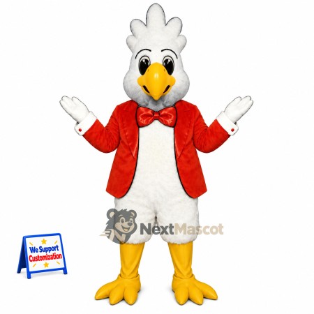 Chicken Mascot Costume - Red Jacket Chicken Mascot Costume - Red Jacket