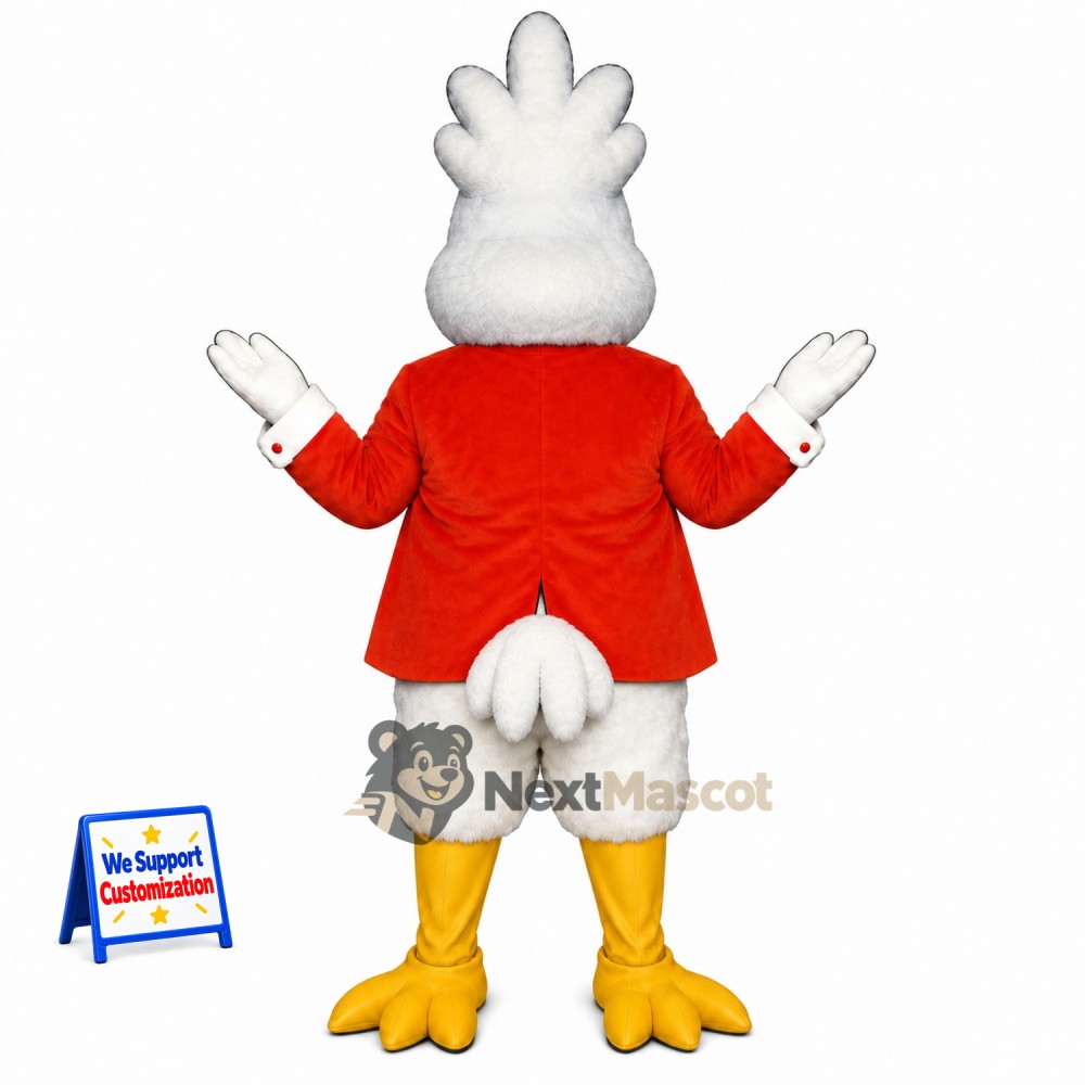Chicken Mascot Costume - Red Jacket Chicken Mascot Costume - Red Jacket