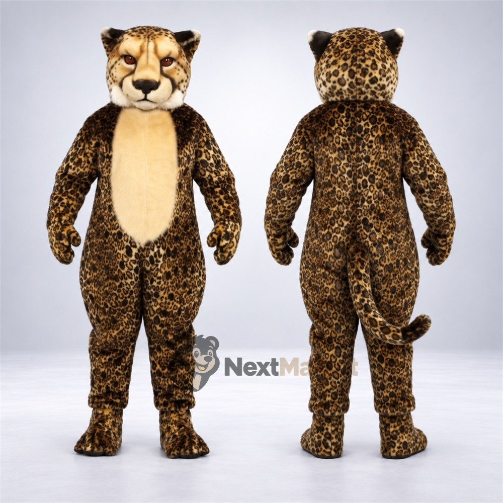 Leopard Mascot Costume - Spotted for Grand Openings Leopard Mascot Costume - Spotted for Grand Openings