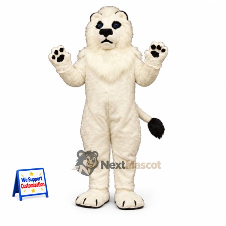 Lion Mascot Costume - White Lion Mascot Costume - White
