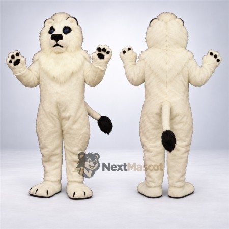 Lion Mascot Costume - White Lion Mascot Costume - White