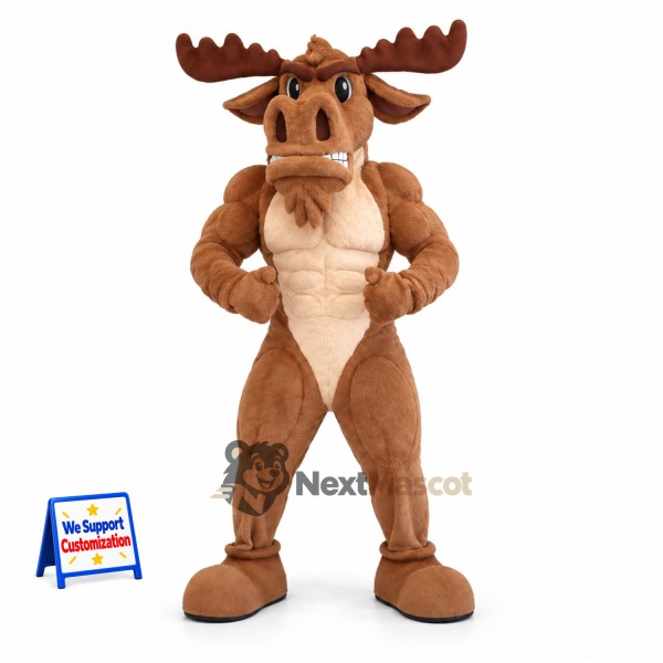 Moose Mascot Costume - Muscular for Parades