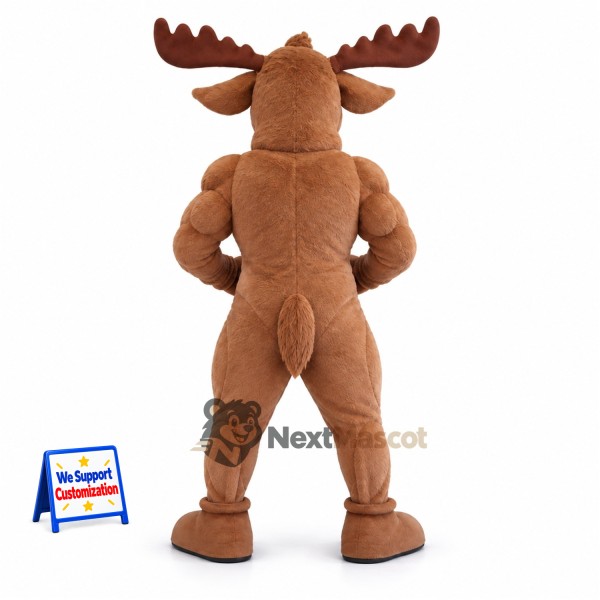 Moose Mascot Costume - Muscular for Parades Moose Mascot Costume - Muscular for Parades