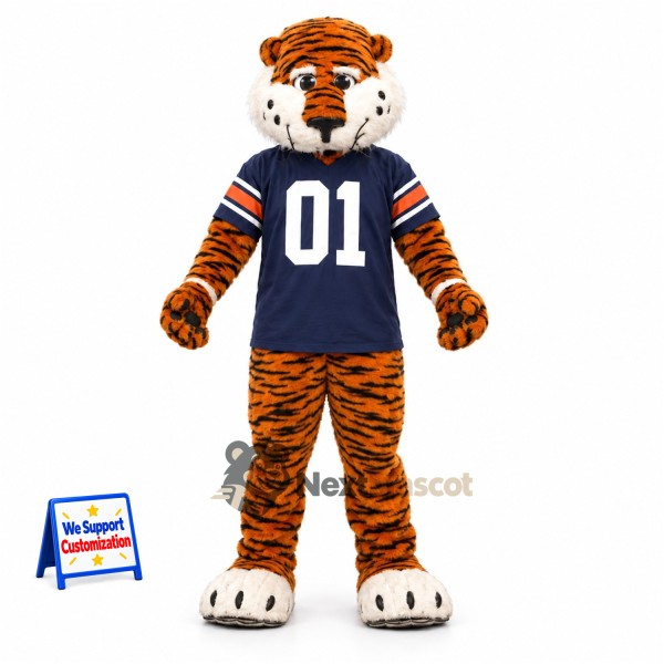 Tiger Mascot Costume - Navy Uniform
