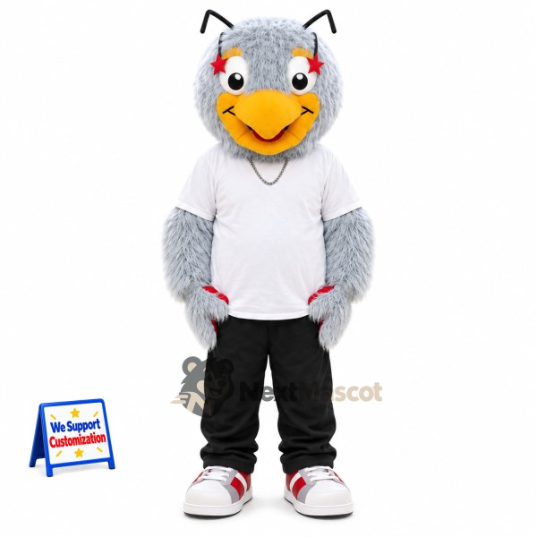 Bird Mascot Costume - Gray for Community Events