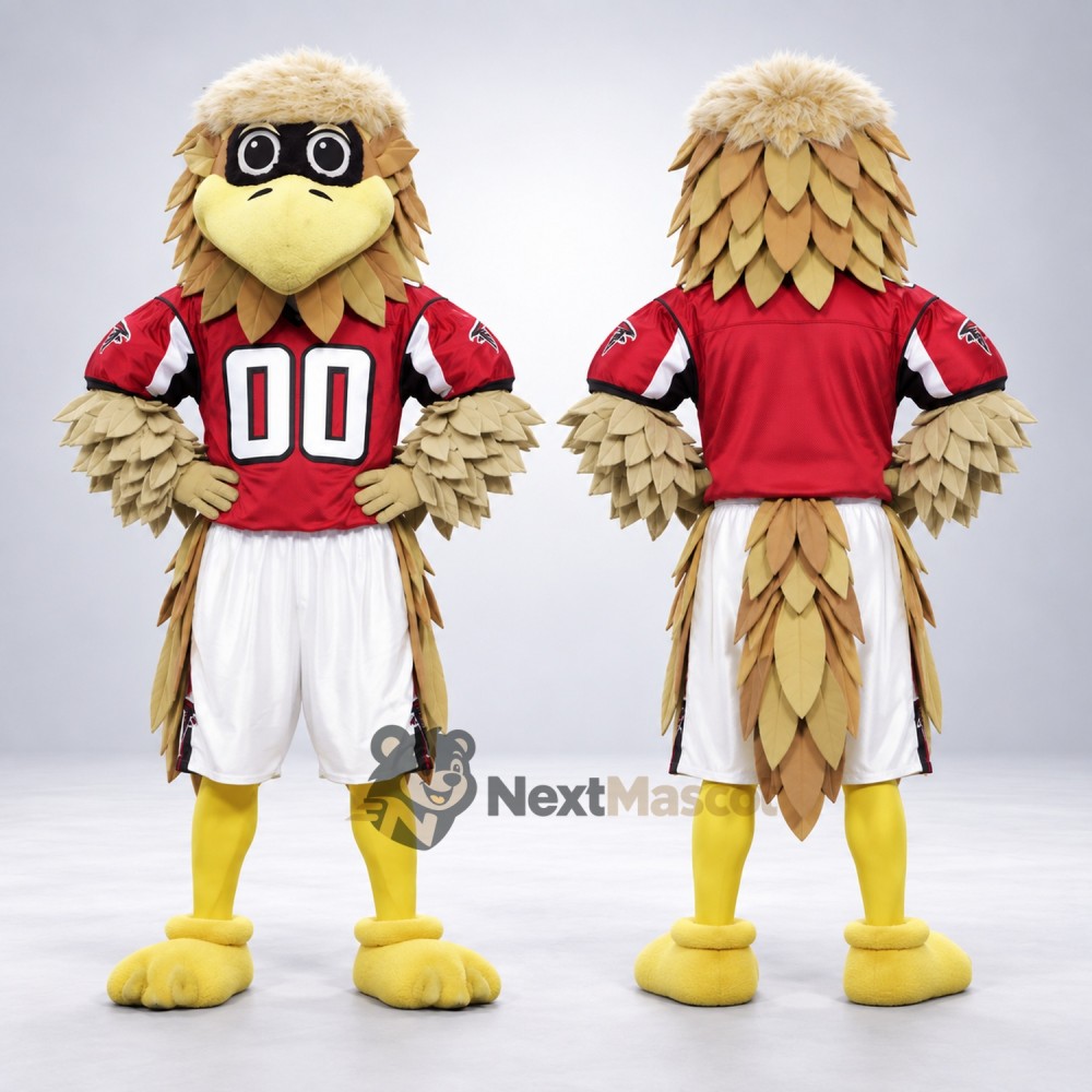Hawk Mascot Costume - Brown, Red Jersey Hawk Mascot Costume - Brown, Red Jersey