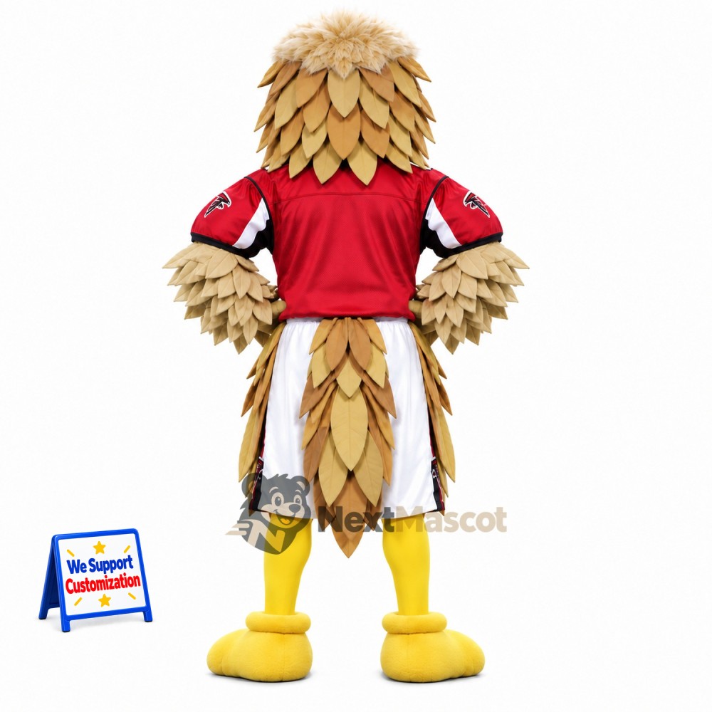Hawk Mascot Costume - Brown, Red Jersey Hawk Mascot Costume - Brown, Red Jersey
