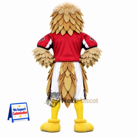 Hawk Mascot Costume - Brown, Red Jersey Hawk Mascot Costume - Brown, Red Jersey