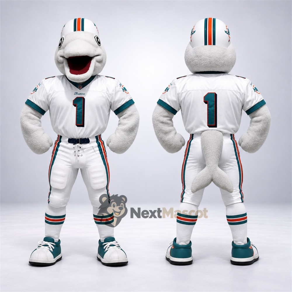 Dolphin Mascot Costume - Football Uniform Dolphin Mascot Costume - Football Uniform