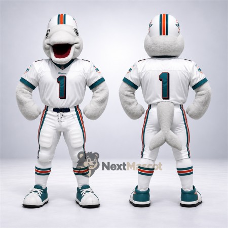 Dolphin Mascot Costume - Football Uniform Dolphin Mascot Costume - Football Uniform