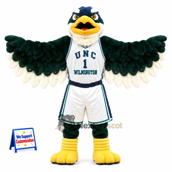 Eagle Mascot Costume - Green for Parades