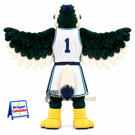 Eagle Mascot Costume - Green for Parades Eagle Mascot Costume - Green for Parades