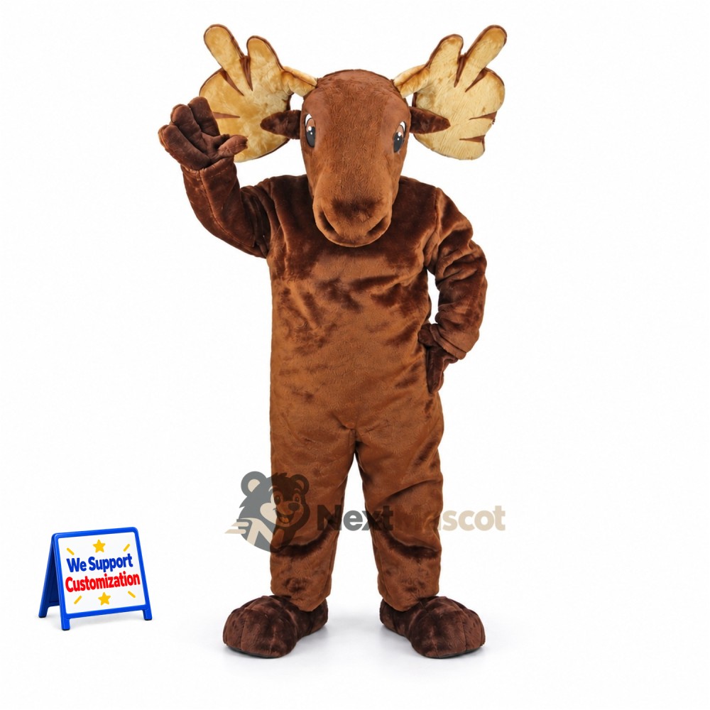 Moose Mascot Costume - Brown for Stage Shows Moose Mascot Costume - Brown for Stage Shows
